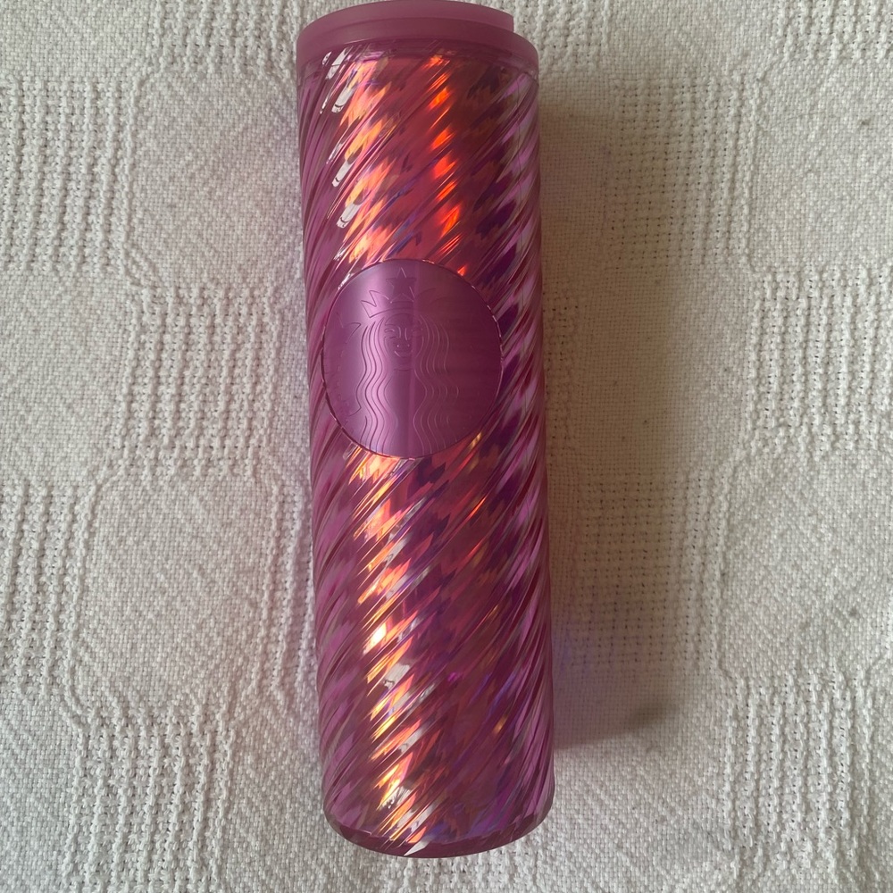 Starbucks 16 oz hot traveler mug iridescent pink
